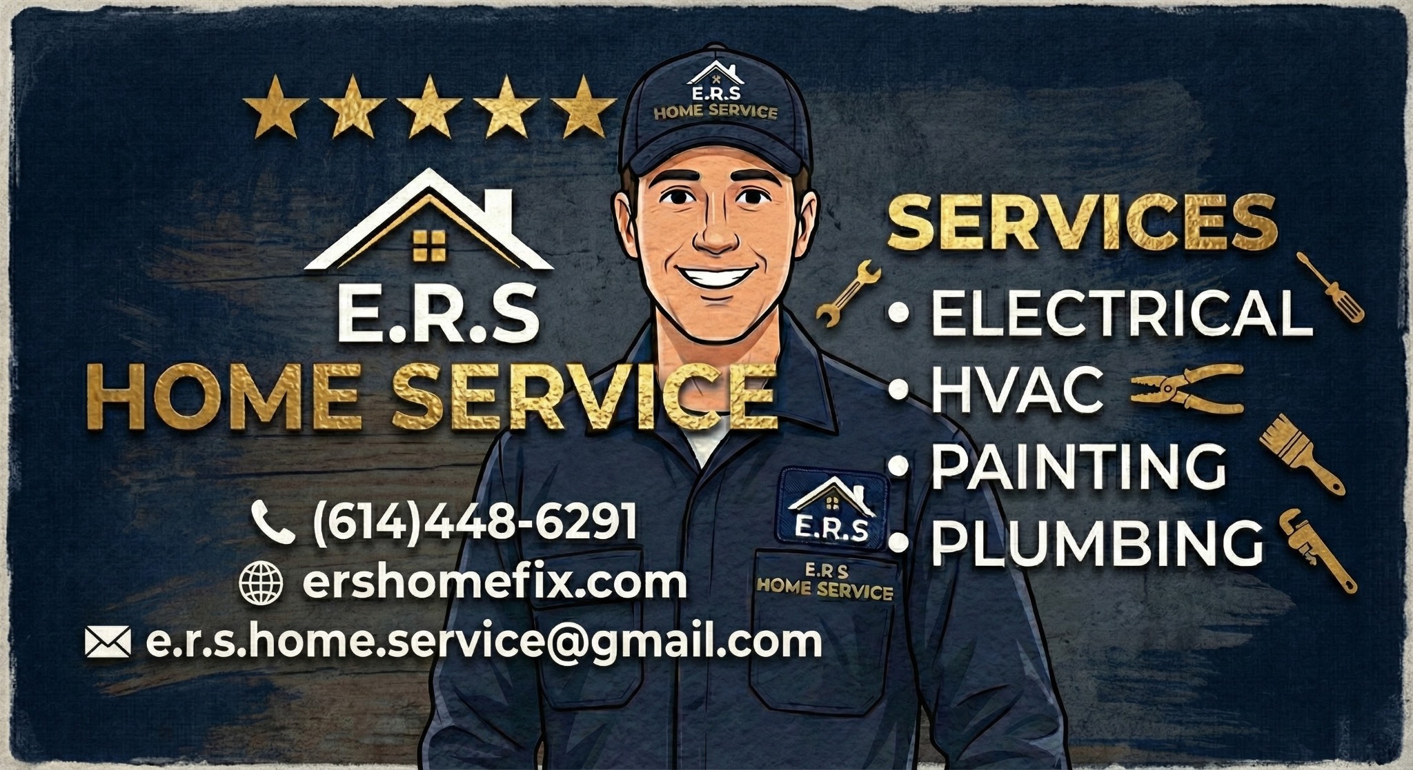 ERS Home Service business card logo